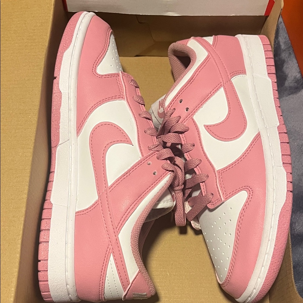 Nike Women's Pink and White Sneakers